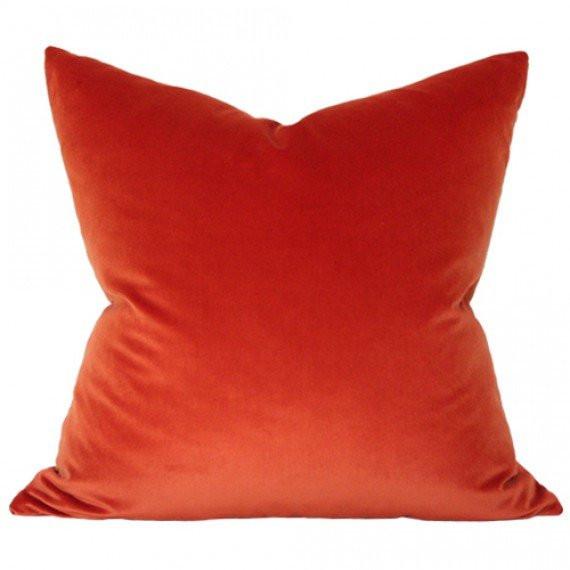 Rust Velvet Custom Designer Pillow | Arianna Belle 