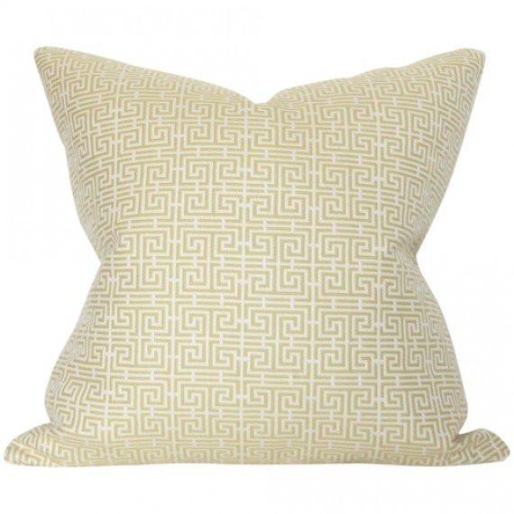 Chinois Fret Celadon & Ivory Custom Designer Pillow | Arianna Belle 