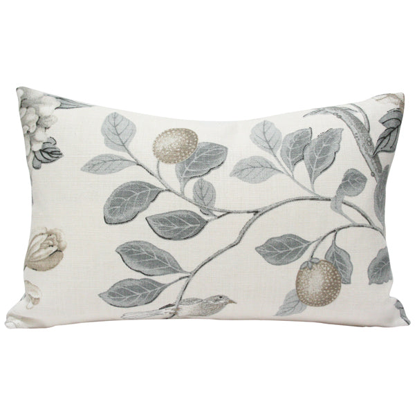 Side 2 - Emperor's Garden Grey Bird Lumbar Pillow