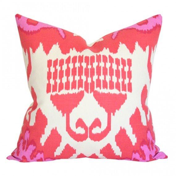 Kazak Orange & Pink Custom Designer Pillow | Arianna Belle 