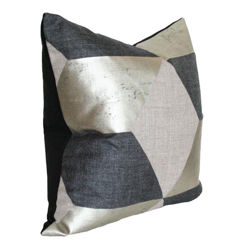 Kubus Argent Custom Designer Pillow side view | Arianna Belle 
