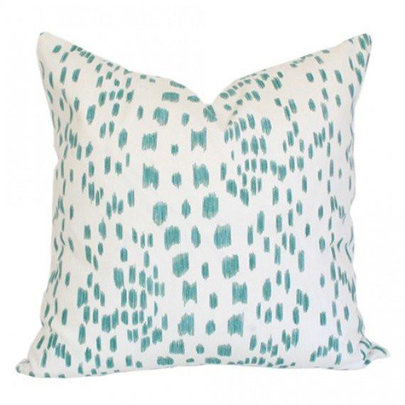 Les Touches Aqua Custom Designer Pillow | Arianna Belle 
