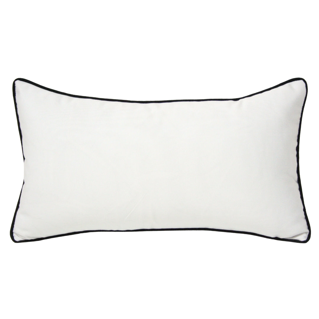 Solid White Pillow with Piping in Color of Choice Luxury Designer