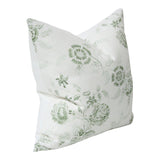 Boutique Floral Green Designer Pillow from Arianna Belle Shop | Side View
