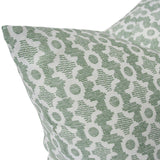 Clara B Green Designer Pillow from Arianna Belle Shop | Detailed View