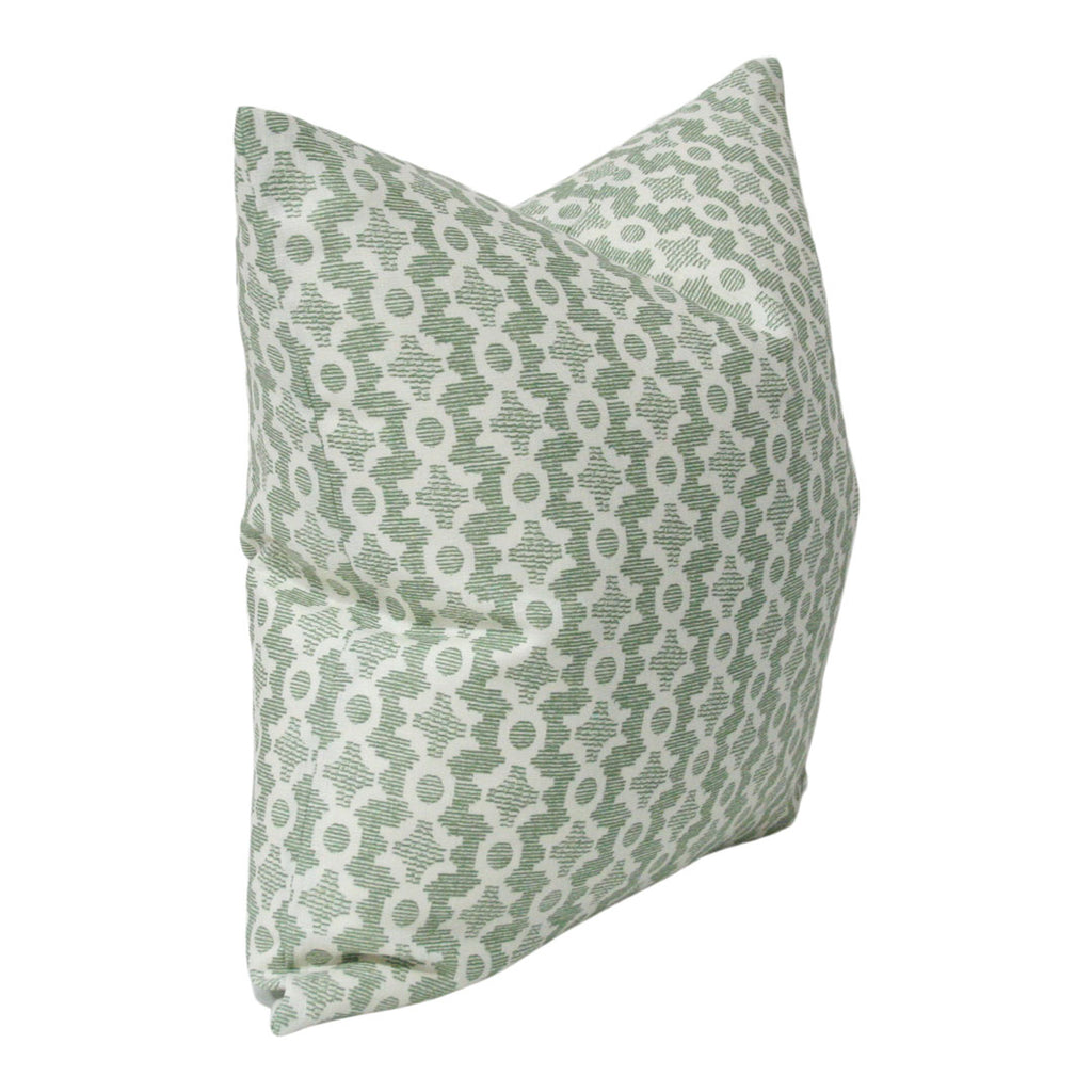 Clara B Green Luxury Throw Pillow from Arianna Belle Shop | Side View