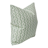 Clara B Green Luxury Throw Pillow from Arianna Belle Shop | Side View