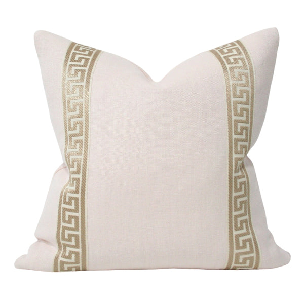 Gold greek shop key pillow