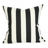 Cabana Striped Black & White Custom Designer Pillow | Arianna Belle 