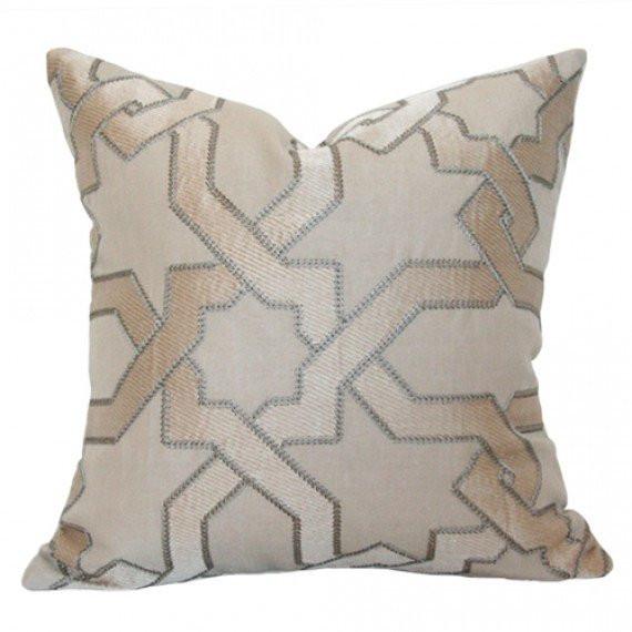 Cordoba Embroidery Stone Custom Designer Pillow | Arianna Belle 