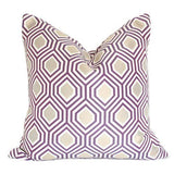 Hexagon Purple & Gold Custom Designer Pillow | Arianna Belle 
