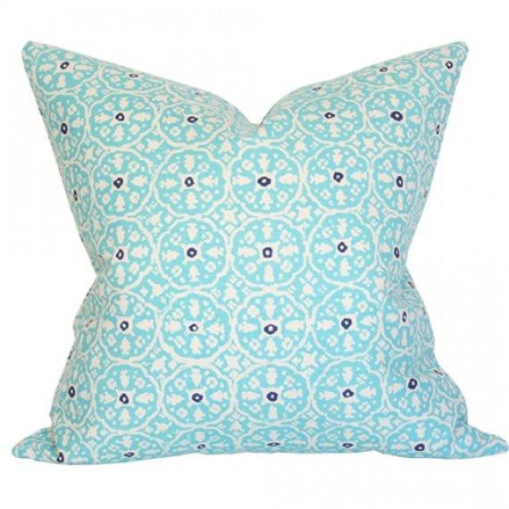 Nitik II Turquoise on Tint Custom Designer Pillow | Arianna Belle 