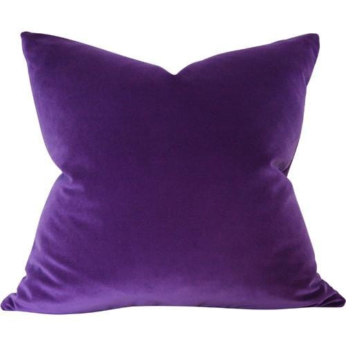 Purple Velvet Pillow Large Purple Throw Pillows Double Sided