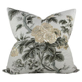 Pyne Hollyhock Grisaille Custom Designer Cushion | Arianna Belle 