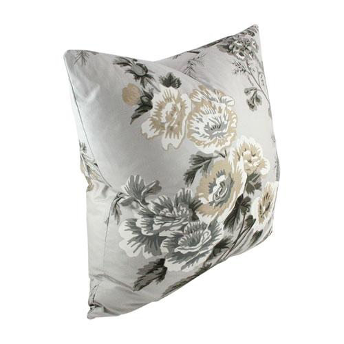 Pyne Hollyhock Grisaille Custom Designer Pillow side view | Arianna Belle 