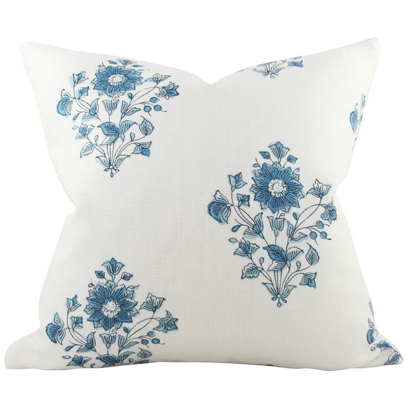 Beatrice Bouquet Indigo Custom Designer Pillow | Arianna Belle 