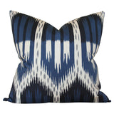 Bukhara Ikat Indigo Blue Custom Designer Pillow | Arianna Belle 