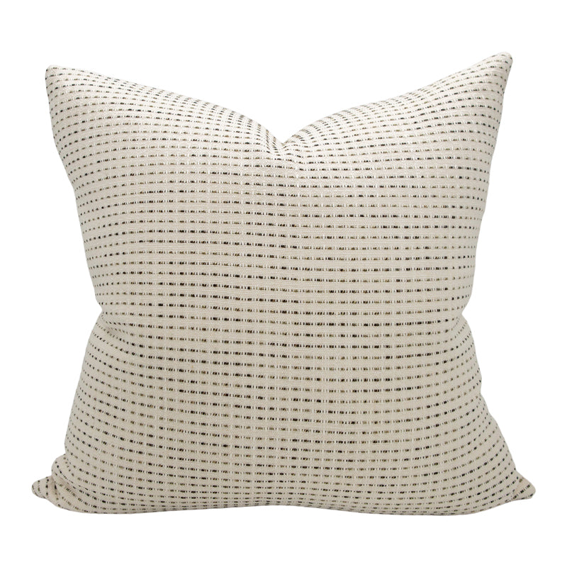 Celine Beige Designer Pillow with textured small scale pattern- front view