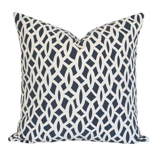 Chain Link Navy Custom Designer Pillow | Arianna Belle 