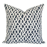 Chain Link Navy Custom Designer Pillow | Arianna Belle 