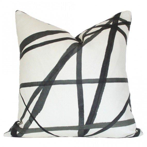 Channels Ebony & Ivory Designer Pillow – Arianna Belle