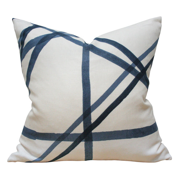 Channels Blue Designer Pillow – Arianna Belle