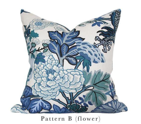 Chiang Mai Blue Custom Designer Pillow Flower | Arianna Belle 