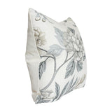 Emperor's Garden Grey Custom Designer Pillow side view | Arianna Belle 