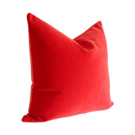 Flame Velvet Custom Designer Pillow side view | Arianna Belle 