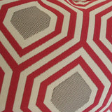 Hexagon Red Custom Designer Pillow detailed view | Arianna Belle 