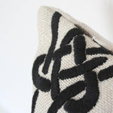 Gordian Weave Greige Custom Designer Pillow detailed view | Arianna Belle 