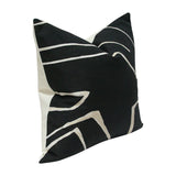 Graffito Onyx & Cream Custom Designer Pillow side view | Arianna Belle 