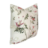 Hummingbirds Cream Custom Designer Pillow side view | Arianna Belle 