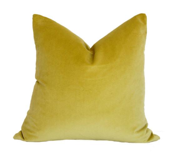 Honeydew Green Velvet pillow cover