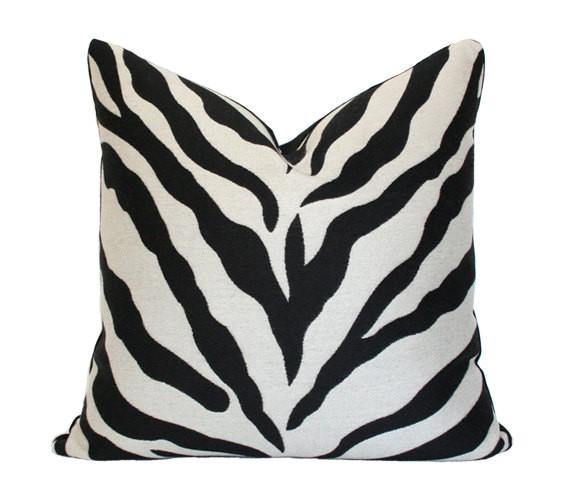 Zebra print pillow cover