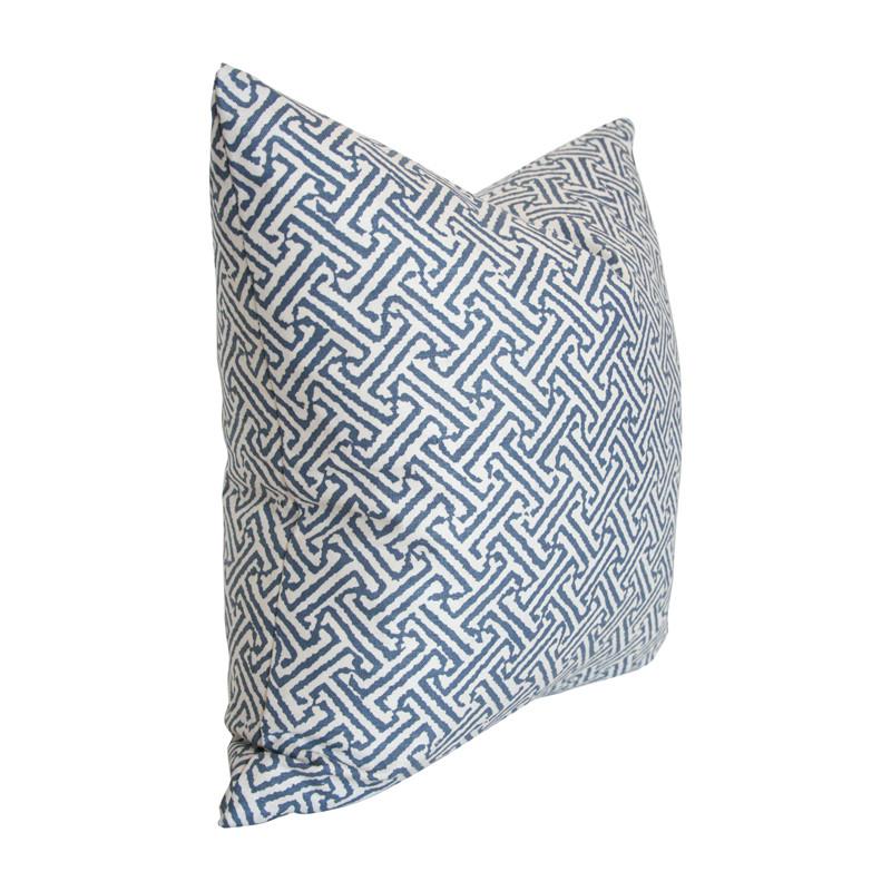 Java Java Navy Custom Designer Pillow side view | Arianna Belle 