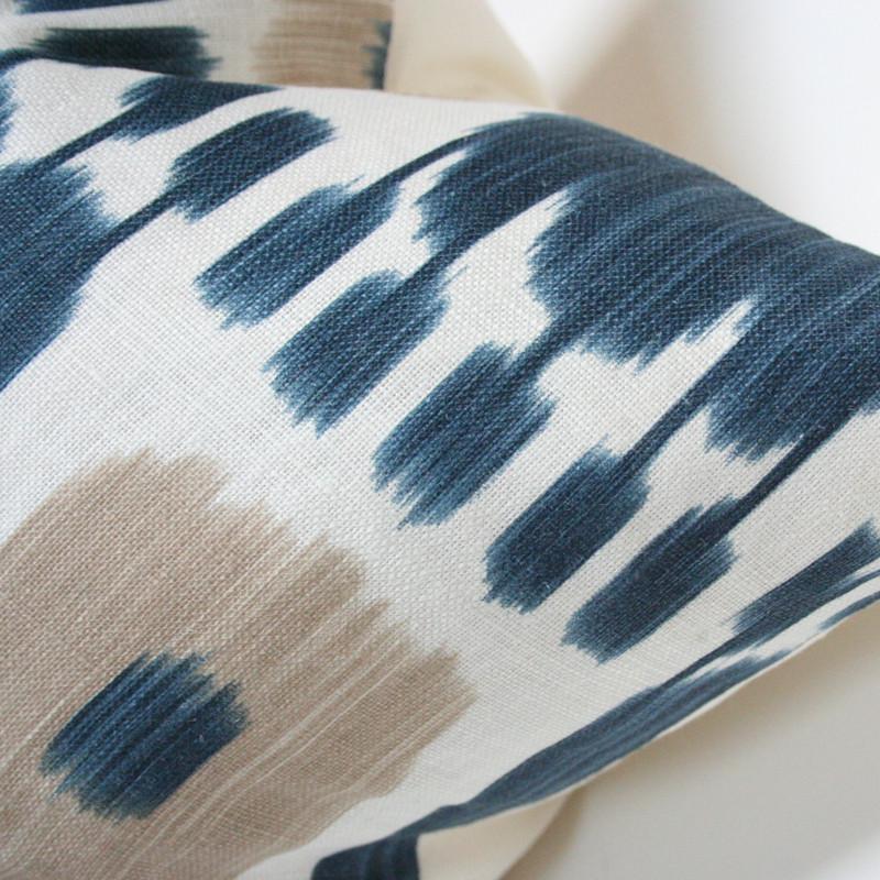 Kandira Indigo Blue Custom Designer Pillow detailed view | Arianna Belle 