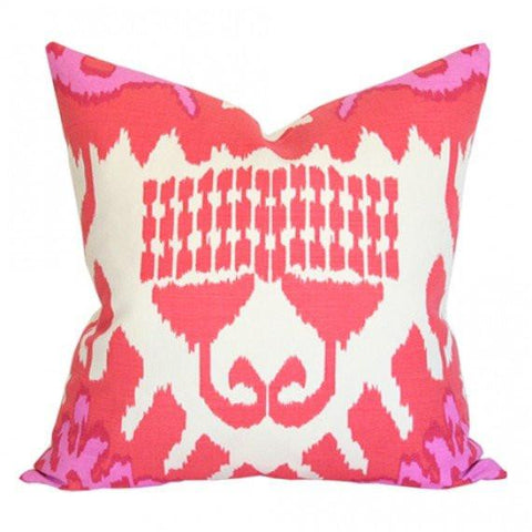 Kazak Orange & Pink Custom Designer Pillow | Arianna Belle 