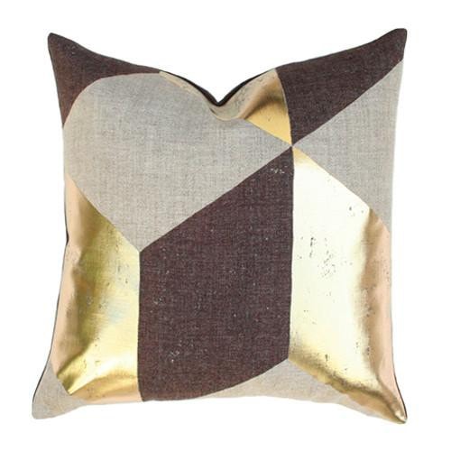 Kubus Gold Custom Designer Pillow | Arianna Belle 