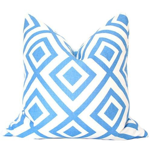 La Fiorentina Blue & Ivory Custom Designer Pillow | Arianna Belle 