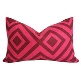 La Fiorentina Wine & Magenta lumbar Custom Designer Pillow | Arianna Belle 
