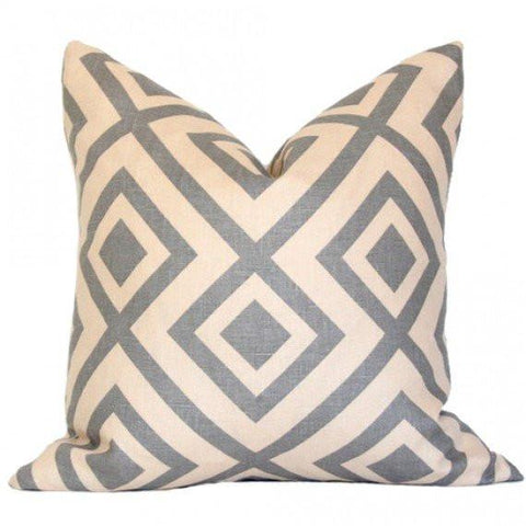 La Fiorentina Grey & Beige Custom Designer Pillow | Arianna Belle 