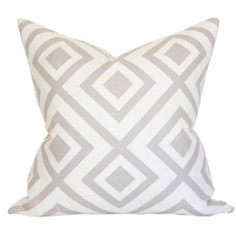La Fiorentina Light Grey & Ivory Custom Designer Pillow | Arianna Belle 