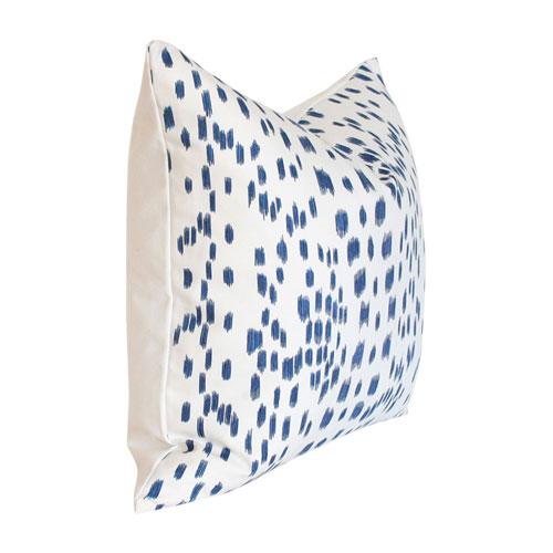 Les Touches Blue Custom Designer Pillow side view | Arianna Belle 