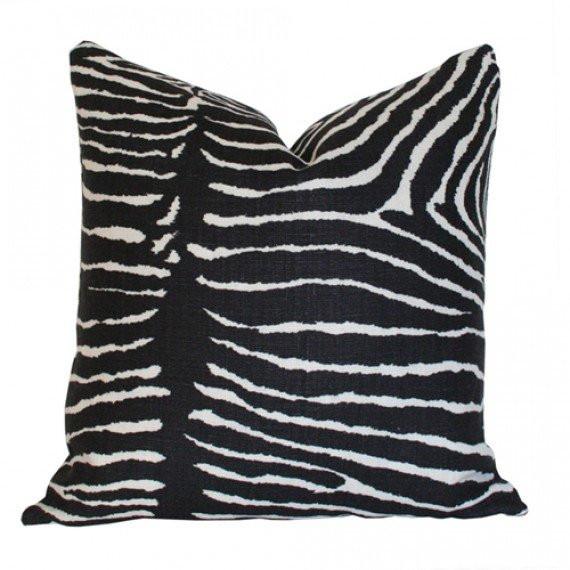 Le Zebre Black Custom Designer Cushion | Arianna Belle 