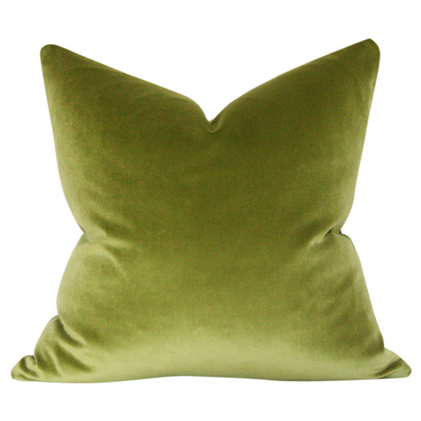 Olive Green Velvet Custom Designer Pillow | Arianna Belle 