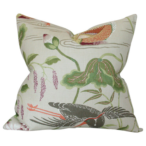 DESIGN B Lotus Garden Parchment Custom Designer Cushion | Arianna Belle 