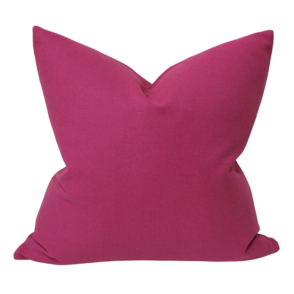 Magenta Cotton Linen Solid Luxury Throw Pillow from Arianna Belle Shop | front view