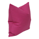 Magenta Cotton Linen Solid Luxury Throw Pillow from Arianna Belle Shop | side view