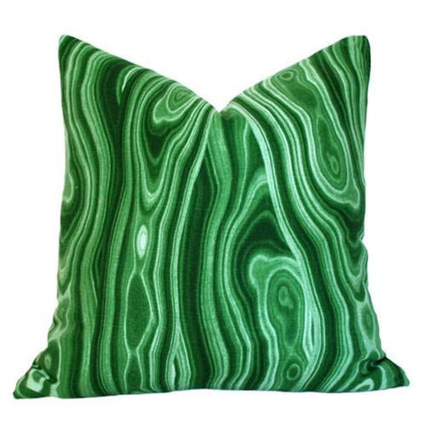 Malakos Malachite Green Custom Designer Pillow | Arianna Belle 